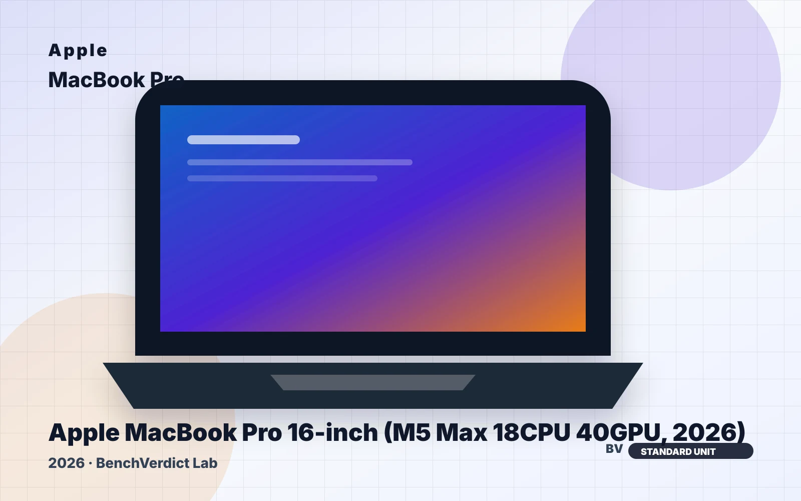 Apple Apple MacBook Pro 16-inch (M5 Max 18CPU 40GPU, 2026)